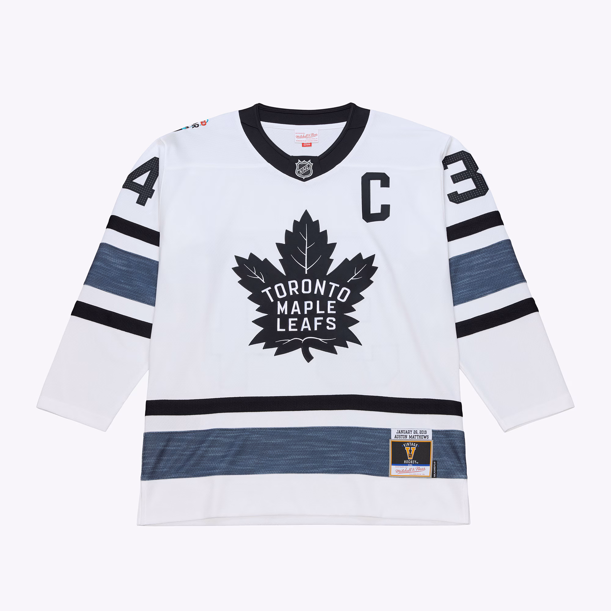 Auston Matthews #34 Mitchell & Ness White 2019 All-Star Game Power Play Jersey