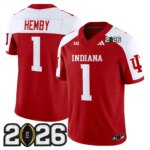 Roman Hemby #1 Ndiana Hoosiers IND 2026 CFP Final Patch Vapor Limited Jersey V2 - All Stitched