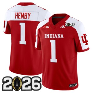 Roman Hemby #1 Ndiana Hoosiers IND 2026 CFP Final Patch Vapor Limited Jersey V2 - All Stitched