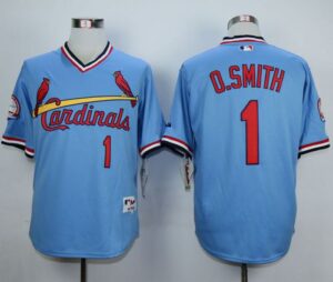 St. Louis Cardinals #1 Ozzie Smith Blue 1982 Turn Back The Clock Stitched Jersey
