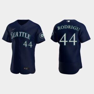 Men's Seattle Mariners #44 Julio Rodriguez 2022 Draft Jersey Navy Alternate