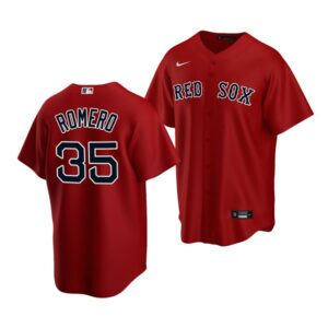 Men's Boston Red Sox #35 Mikey Romero 2022 Draft Jersey Red Alternate