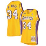 Shaquille O'Neal Los Angeles Lakers Mitchell & Ness 2000 Finals Hardwood Classics Authentic Jersey - Gold