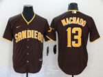 Men's San Diego Padres #13 Manny Machado Brown Stitched Cool Base  Jersey