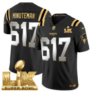 Minuteman #617 New England Patriots Super Bowl LX Patch Vapor Limited Game Jersey - All Stitched