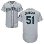 Seattle Mariners #51 Randy Johnson Grey Flexbase Collection Stitched Jersey