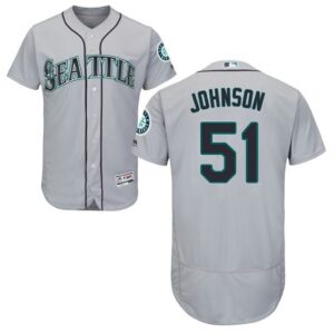 Seattle Mariners #51 Randy Johnson Grey Flexbase Collection Stitched Jersey