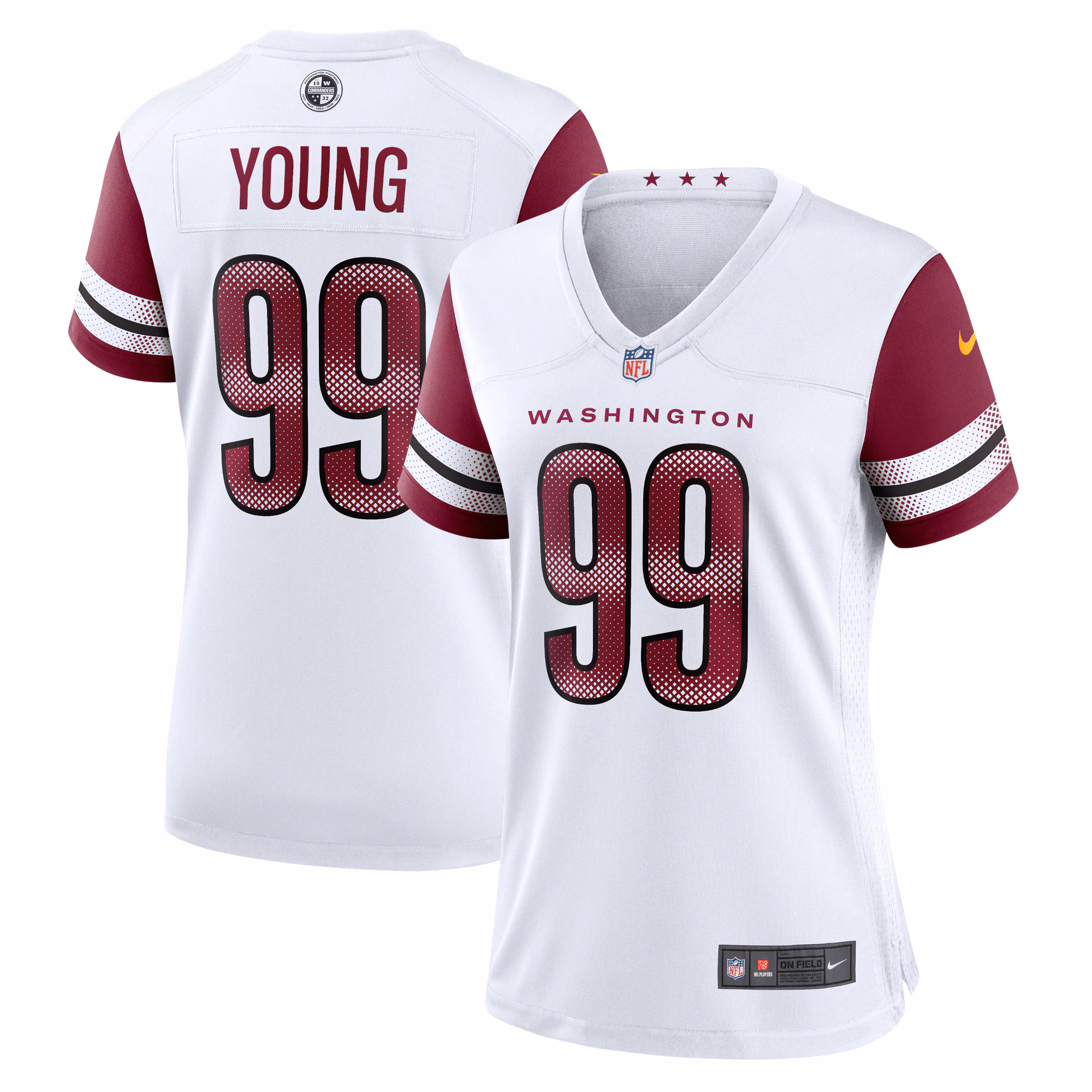 Chase Young Washington Commanders Women's Player Jersey - White