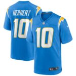 Justin Herbert Los Angeles Chargers Player Game Jersey - Powder Blue