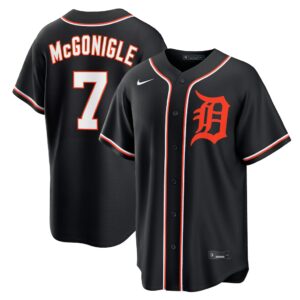 Kevin McGonigle #7 Detroit Tigers Fashion Replica Out Jersey - Black