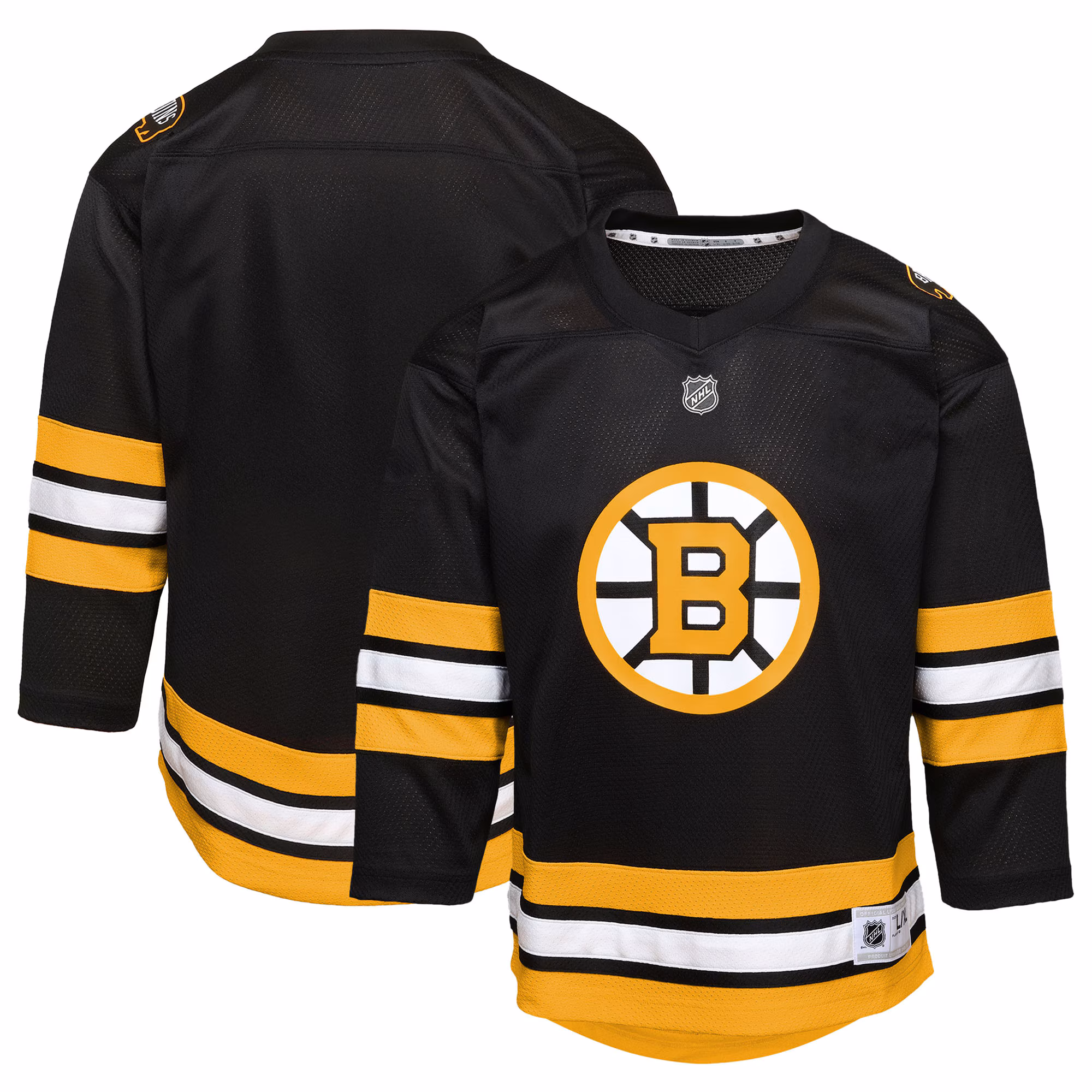 Youth Boston Bruins  Black Home Replica Jersey