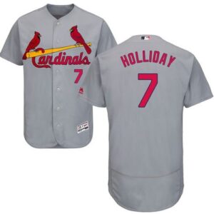 St. Louis Cardinals #7 Matt Holliday Grey Flexbase Collection Stitched Jersey