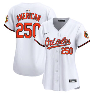 Women's American #250 Baltimore Orioles Vapor Premier Limited Jersey - White