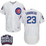 Chicago Cubs #23 Ryne Sandberg White Flexbase Collection 2016 World Series Bound Stitched Jersey