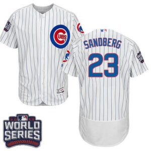 Chicago Cubs #23 Ryne Sandberg White Flexbase Collection 2016 World Series Bound Stitched Jersey