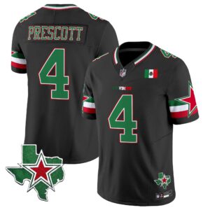 Dak Prescott # 4 2025 Dallas Cowboys Mexico Vapor Limited Jersey - All Stitched