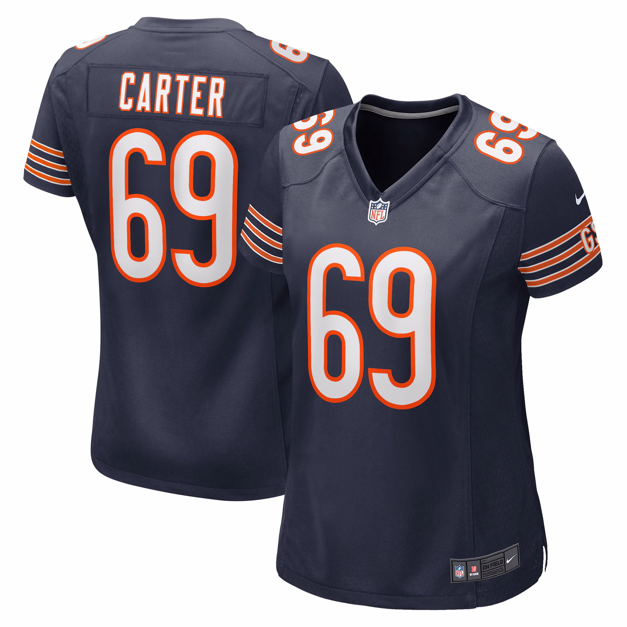 Ja'Tyre Carter Chicago Bears Women's Game Player Jersey - Navy