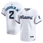 Men's Miami Marlins #22 Jazz Chisholm Jr.  White Home Limited Player Jersey