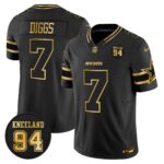 Dallas Cowboys 94 Marshawn Kneeland Memorial Patch Gold Vapor Limited Jersey - All Stitched