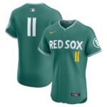 Men's Boston Red Sox #11 Rafael Devers  Green 2025 City Connect Elite Player Jersey