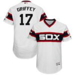 Men's Chicago White Sox #17 Ken Griffey Jr. White Alternate Collection Flex Base Jersey