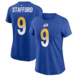 Women's Matthew Stafford Royal Los Angeles Rams Name & Number T-Shirt