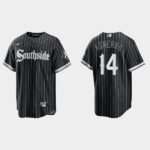 Men's Chicago White Sox #14 Paul Konerko Black 2021 City Connect Cool Base Jersey