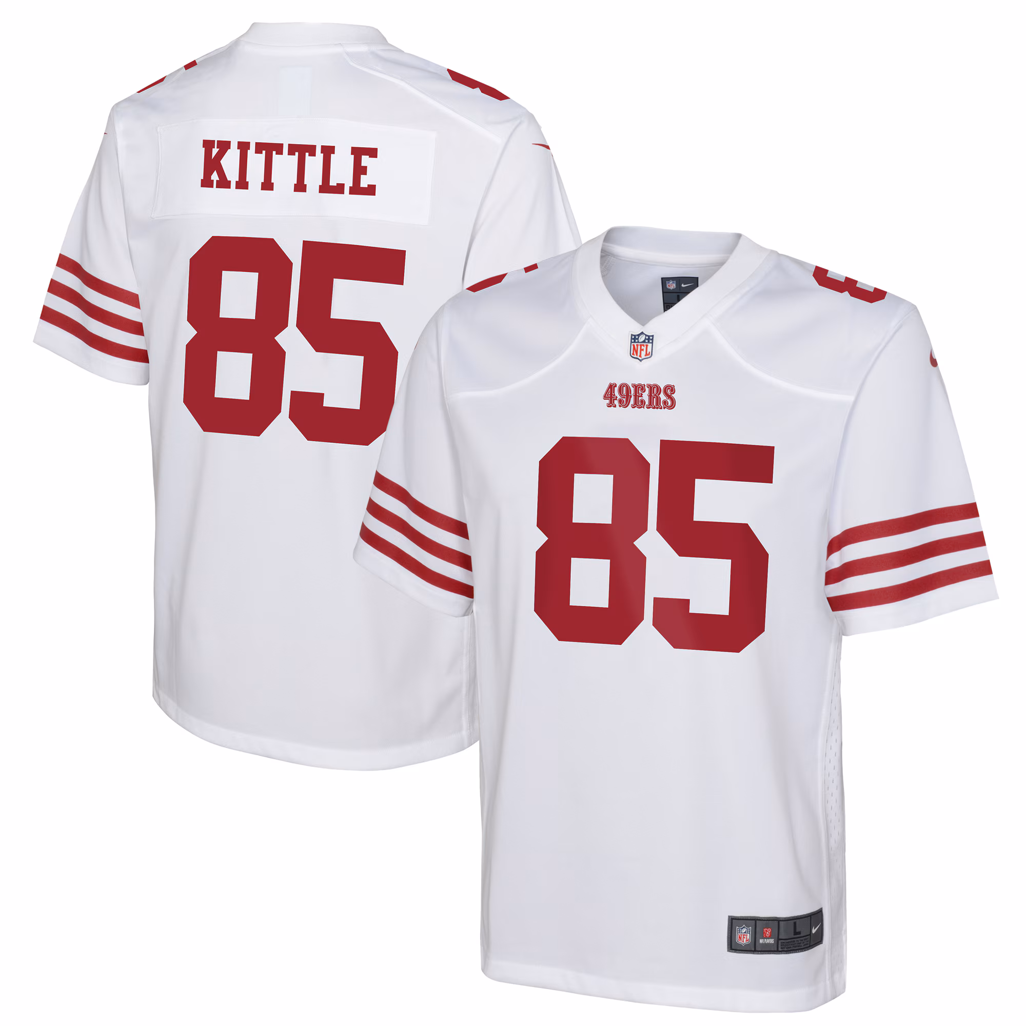 George Kittle San Francisco 49ers Youth Game Jersey - White