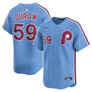 Philadelphia Phillies Jhoan Duran #59 Light Blue Alternate Limited Player Jersey