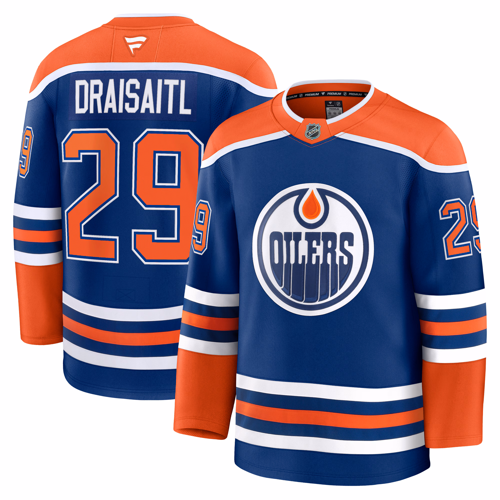 Edmonton Oilers Leon Draisaitl #29 Fanatics Royal Home Premium Jersey