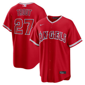 Los Angeles Angels Mike Trout #27 Red Alternate Replica Jersey