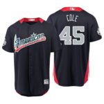 Men's 2018 All Star #45 Gerrit Cole Navy Home Run Derby American League Cool Base Jersey