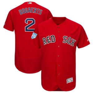 Men's Boston Red Sox #2 Xander Bogaerts Majestic Scarlet 2019 Spring Training Flex Base Player Jersey