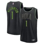 Unisex New Orleans Pelicans Zion Williamson  Black 2023/24 Fast Break Jersey - City Edition
