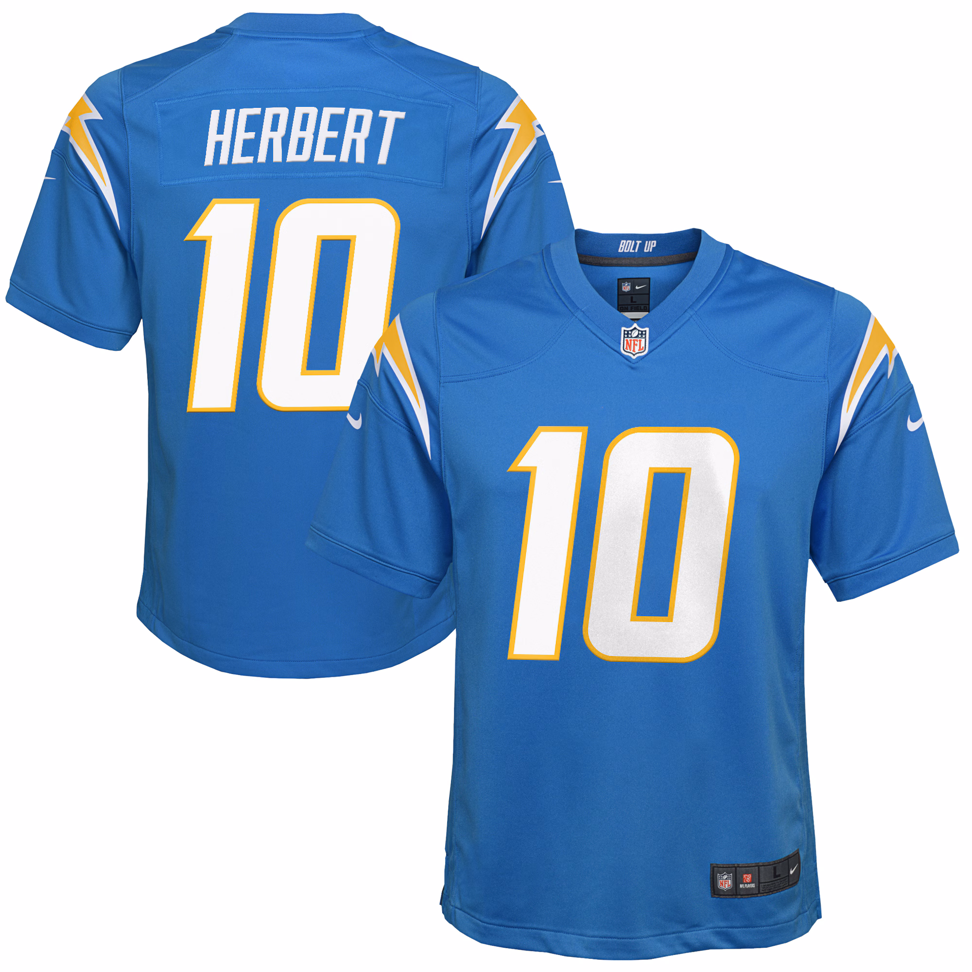 Justin Herbert Los Angeles Chargers Youth Game Jersey - Powder Blue