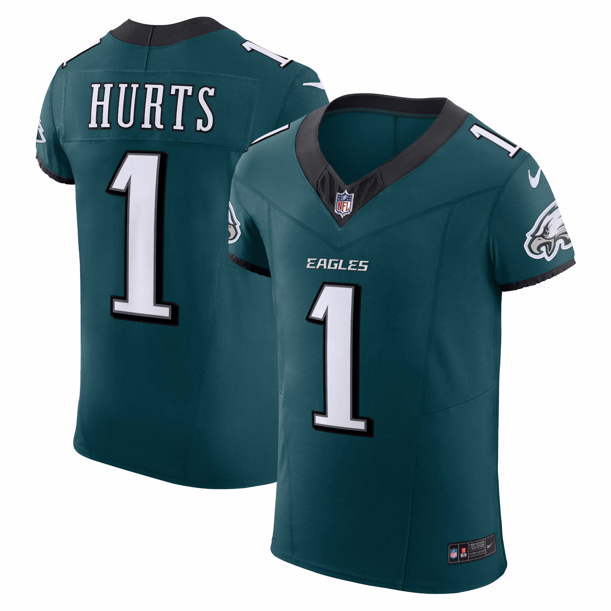 Jalen Hurts Philadelphia Eagles #1 Vapor F.U.S.E. Elite Jersey - Midnight Green