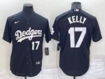 Men's  Los Angeles Dodgers #17 Joe Kelly Black Stitched Cool Base Jersey