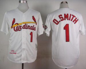 Mitchell And Ness 1992 St. Louis Cardinals #1 Ozzie Smith White Stitched Jersey