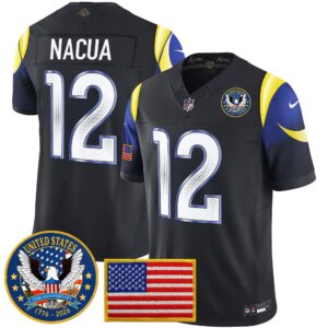 Puka Nacua #12 Los Angeles Rams 2025 United States 250th Anniversary Patch Vapor Limited Jersey - All Stitched
