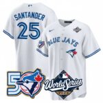 Anthony Santander #25 Toronto Blue Jays 50th World Series Limited Jersey Stitched White