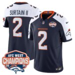 Patrick Surtain II #2 Denver Broncos DEN AFC West Champions Patch Vapor Limited Jersey V2 - All Stitched