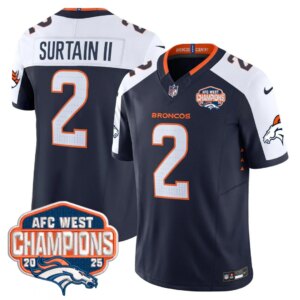 Patrick Surtain II #2 Denver Broncos DEN AFC West Champions Patch Vapor Limited Jersey V2 - All Stitched