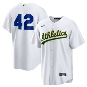 Athletics White Home  2025 Jackie Robinson #42 Day Replica Jersey