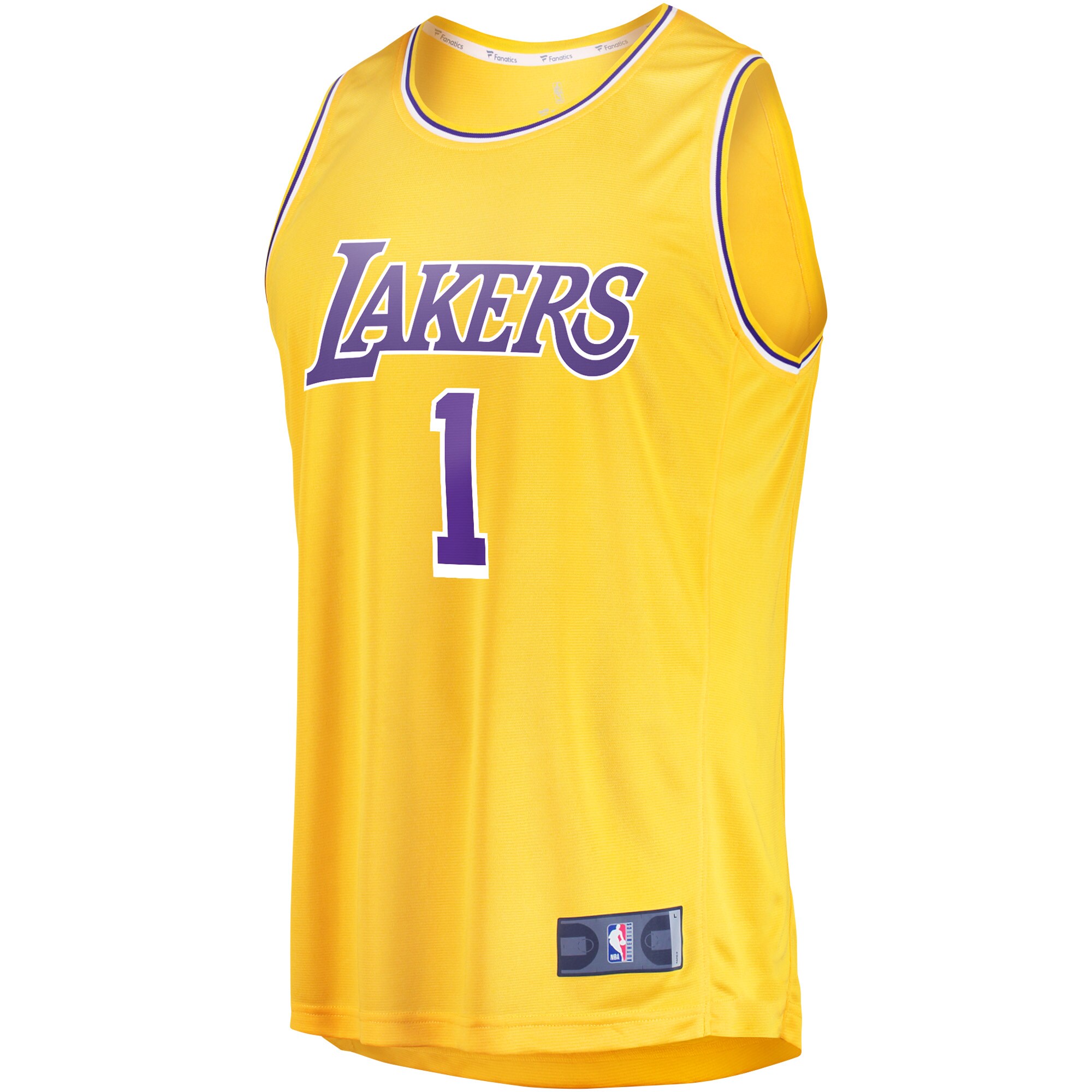D'Angelo Russell Los Angeles Lakers Youth Fast Break Player Jersey - Icon Edition - Gold - Image 2