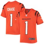 Ja'Marr Chase Cincinnati Bengals Youth Game Jersey - Orange