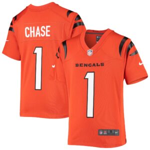 Ja'Marr Chase Cincinnati Bengals Youth Game Jersey - Orange