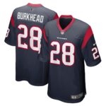 Rex Burkhead Houston Texans  Game Player Jersey - Navy