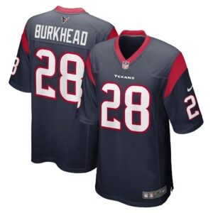 Rex Burkhead Houston Texans  Game Player Jersey - Navy