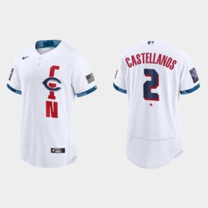 Men's Cincinnati Reds #2 Nick Castellanos White 2021 All-Star Game Jersey