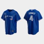 Men's Toronto Blue Jays #4 George Springer Royal Alternate Jersey
